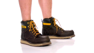 Sepatu Safety Shoes Caterpillar Original Calibrate Steel Toe Brown Sepatu Safety Pria Motor Keren