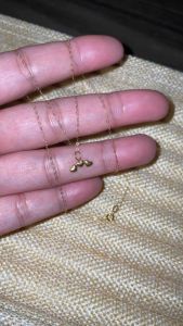 PAWNABLE 18K Saudi Gold Fine Tauco Chain(thin) with 18K MINI 3 Hearts Pendant(SMALL)✨