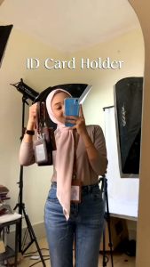 ID CARD HOLDER TANDA PENGENAL KULIT CUSTOM LOGO PERUSAHAAN I Id Card Holder Kulit Polos | 2 Lapis