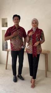 BATIK COUPLE BLUS KUTUBARU RESLETING DEPAN BUSUI FRIENDLY BLUS BATIK LENGAN PANJANG WUDHU FRIENDLY UKURAN JUMBO M L XL XXL XXXL