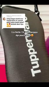 Tupperware Eco Bottle Pouch 880ml or 1L or 1.5L blue purple black