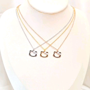 Deux - Kalung Titanium Anak HK List Hitam Anti Karat Anti Luntur