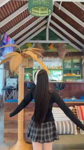 เซตแขนยาวแต่งผ้าลายสก็อตทอ’ ดีเทลคอปกสก็อตตัดสีดำ ดีไซน์ชุดเหมือนใส่เสื้อ2ชิ้นทับ กระโปรงจีบรอบ