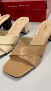 Sandal Slop Heels Wanita / Slop Fladeo Premium Silang / Bakul Sandal 45