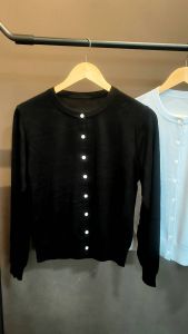 Minimalist Soft-Knit Round Neck Cardigan