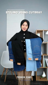 BIG SIZE CELANA HIGH WAIST KULOT RAWIS JEANS WANITA/CELANA JEANS HIGH WAIST WANITA PREMIUM QUALITY