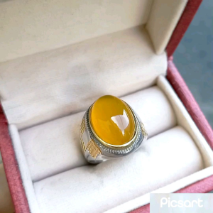 CINCIN BATU CEMPAKA KUNING NATURAL STONE