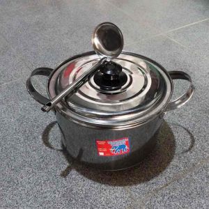 Panci Sayur Tutup Stainles Free Centong 20cm Besar 1.2liter