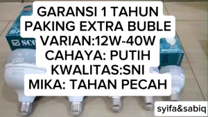 BOHLAM LED / LAMPU LED GARANSI 1 THN 12W-40W SCORE SHOGUN PAKET 10PCS