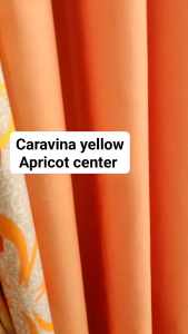 caravina yellow ring curtain apricot color