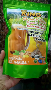 King Teh Tarik Halia Masala Cendawan Susu Harimau Tolak Angin Anxiety Gerd Gastrik(15 Sachet)