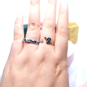 Cincin Couple Silver Adjustable S18 | Pasangan | Nikah | Lamaran | Hadiah | Tunangan 925 Perak | Aksesoris Pria Wanita