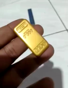 Koleksi Replika Mas Batangan swissz Mini Bahan Kuningan Halus