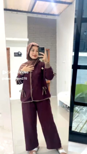 NIKITA Setelan celana soft knit wanita kekinian Oneset Korean style remaja dewasa