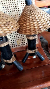 Bamboo and Rattan Lamp Stand 2ft and 4ft H