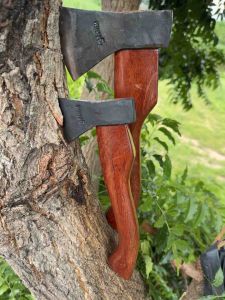 ขวานหนองบัว ไม้นาคบุญ ขวานเหล็กแหนบ ขวานสับไม้ ขนาดกว้าง8*40cm ด้ามไม้เนื้อแข็ง