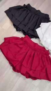 QUẦN VÁY XOÈ LƯNG THUN CÓ QUẦN BÊN TRONG ẢNH CHỤP VÁY TRƠN TẦNG