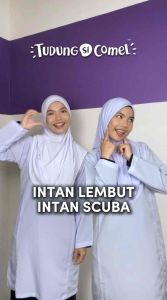 Tudung Sekolah Warna Putih Awning Lembut Tudung Uniform Sekolah Selesa & Kemas