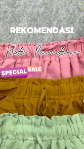Celana pendek Hotpants Jumbo crinkle airflow premium tali serut