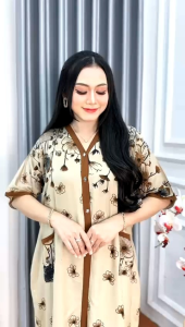 Daster Wanita Dewasa Kekinian Busui Rayon Premium Jumbo Korean Style Murah