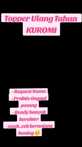 Topper Ulang Tahun Kuromi (Custom Nama)