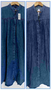 MIDI DRESS JEANS WANITA MUSLIM BUSUI FRIENDLY BY SAHARA & COCOMER