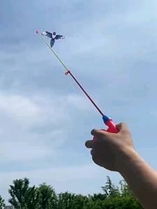 Children cartoon design kite with handle rod set outdoor activity family fun flying play games