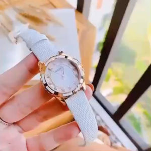 ĐỒNG HỒ NỮ CHÍNH HÃNG BULOVA 98P119 Quartz White Dial & Leather Rose Gold Case For Women
