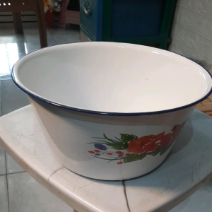 Mangkok Mangkuk Kobokan Enamel RRT China 22 cm 22cm