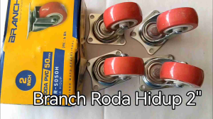 Roda Hidup Branch 2" / Roda Etalase / Roda Troli 2 inch 4 pcs / Roda PVC 2" Branch