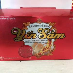 Yến sâm có đường dược Khánh Hoà hộp 10 chai X100ml
