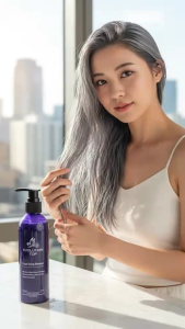 Evolution Top Colour Shampoo 紫色去黄洗发水 灰色护色洗发水 250ml Purple Toning Shampoo Grey Shampoo No Yellow 去黄提亮 Silver Grey Color Protection 银灰固色 Nourish Repair 滋养修护 For Bleached Colored Hair 漂染浅色发适用