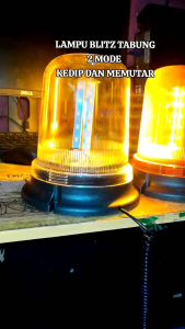 Lampu Blitz Rotary 12-24 Volt 2 Mode Nyala Kedip dan Memutar Variasi lampu Truk Mobil dan Kontainer