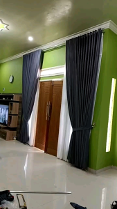 Gorden Jendela Panjang 4 Meter Hordeng Blackout Tinggi 3 Meter Horden Pintu Kamar Tirai