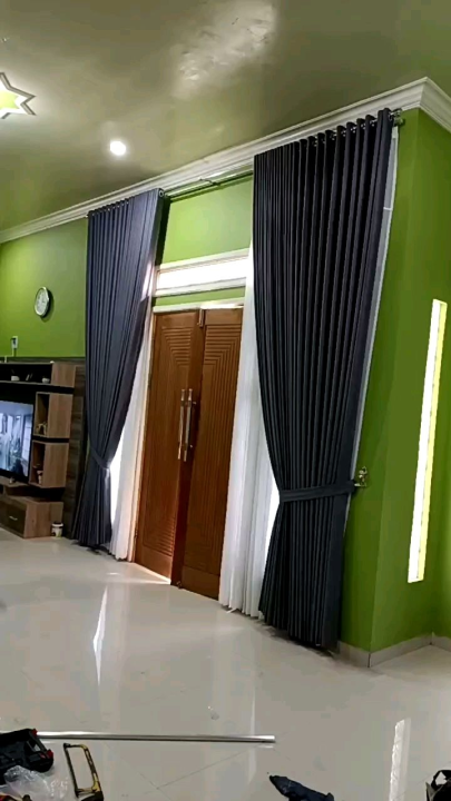 Gorden Jendela Panjang 4 Meter Hordeng blackout Tinggi 3 meter Horden Pintu Kamar Tirai