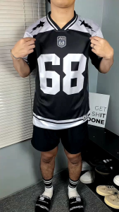 Jersey Hockey streetwear pria & wanita nomor 68 boxy fit bahan Dry fit Milano premium nyaman dipakai