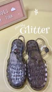 SHOES BY TIRA MeishaAge jelly transparant gliter moms and kids/meisha jelly shoes dewasa/sandal jelly wanita/sandal karet anti slip/sandal kekinian korea/jelly shoes import/sepatu sandal slippers