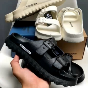 Sandal Selop Skecher Sandal Pria Original ban 2 Full karet