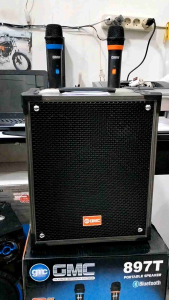 Speaker Portable Bluetooth GMC 899Q 899 Q Bonus 2 Mic Wireless Speaker Karaoke Super Bass