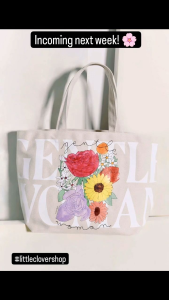 ONHAND NEW! GENTLEWOMAN DOUBLE POCKET TOTE MORNING COFFEE TOTE BLOOM FOR YOU TOTE BLOSSOM BLOOM TOTE BAGS