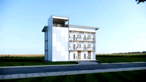 แบบบ้านพักอาศัยรวมฏมเดิร์น 2 ชั้น