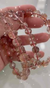 天然高级铜发晶手链Copper rutilated crystal bracelet