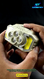 Senter Kepala Bright Headlights NK-817S + Cob Led Dengan Sensor Tangan Lampu Mati & Nyala
