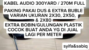 KABEL TRANSPARAN / KABEL AUDIO / KABEL LISTRIK VIPER EXTRA BUBLE WRAP 270 METER FULL ( 300 YARD)