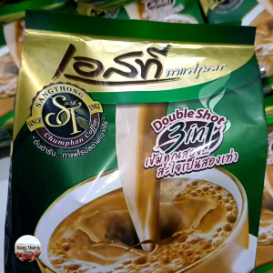 กาแฟ เอสทีชุมพร 3in1 Double Shot ซองเขียว เข้มคูณสองสะใจเป็นสองเท่า บรรจุ22ซอง
