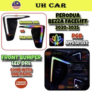 (RGB / NORMAL) Perodua Bezza Facelift 2020-2025 Front Bumper Dynamic Led Drl Daylight Decoration Lamp Running Signal