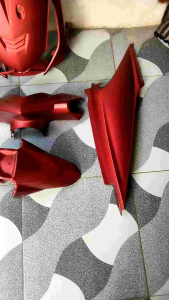 body halus cover full body halus motor Honda beat karbu merah maroon doff