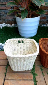 Keranjang Sepeda Kecil Ukuran 18x17 Tinggi 13 Dari Rotan
