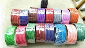 Colorful metal bangles 2.6 size are available for female