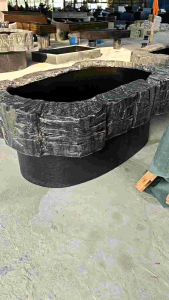 K9 Feng Shui 7x4.5x2.5 Deep Built in Water pond set Landscape Garden Water Feature Balinese Fish Waterfall 风水流水喷泉瀑布 A